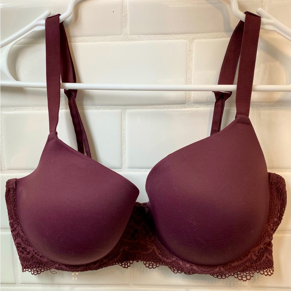 Burgundy bra by Auden